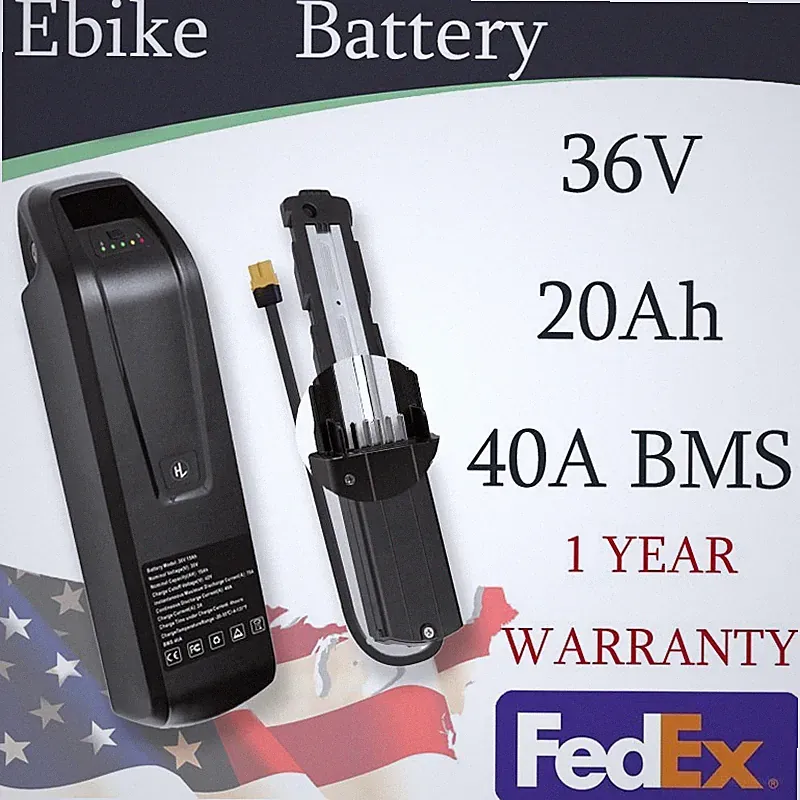 HaiLong Bicycle Battery 36V 20Ah 720Wh 40A BMS Suitable for 0-1200W Motors